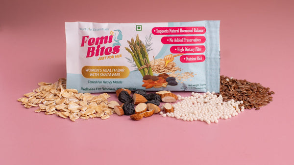 FemiBites| Women’s Health Bar With Shatavari |Nutrient Rich |High Dietary Fiber| No Added Preservatives